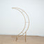 4ft Gold Metal Half Crescent Moon Wedding Arbor Frame, Table Top Centerpiece Curved Design Arch Flower Balloon Stand