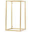 2-Pack Wedding Flower Stand Gold Metal Geometric Column Frame Rectangular - Versatile Floral Pedestal for Sophisticated Arrangements 16"