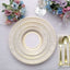 25-Pack Disposable Round Charger Plates in White/Gold Vintage Style - 350GSM Durable Paper Chargers for Events 13"