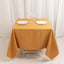 Premium Polyester Square Tablecloth 70"x70" Gold 220GSM Wrinkle-Resistant Table Cover for Stylish Gatherings