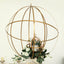 Hanging Sphere Candle Holder Gold Wrought Iron Event Display Accent - Centerpiece 24"