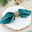 5 Pack Taffeta 20"x20" Napkins Peacock Teal - Accordion Crinkle Dinner Napkins