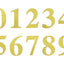 4-Pack Stickers Banner Custom 0-9 Number "9" Design Gold - Milestone Age and Date Stick-On Numbers 5"