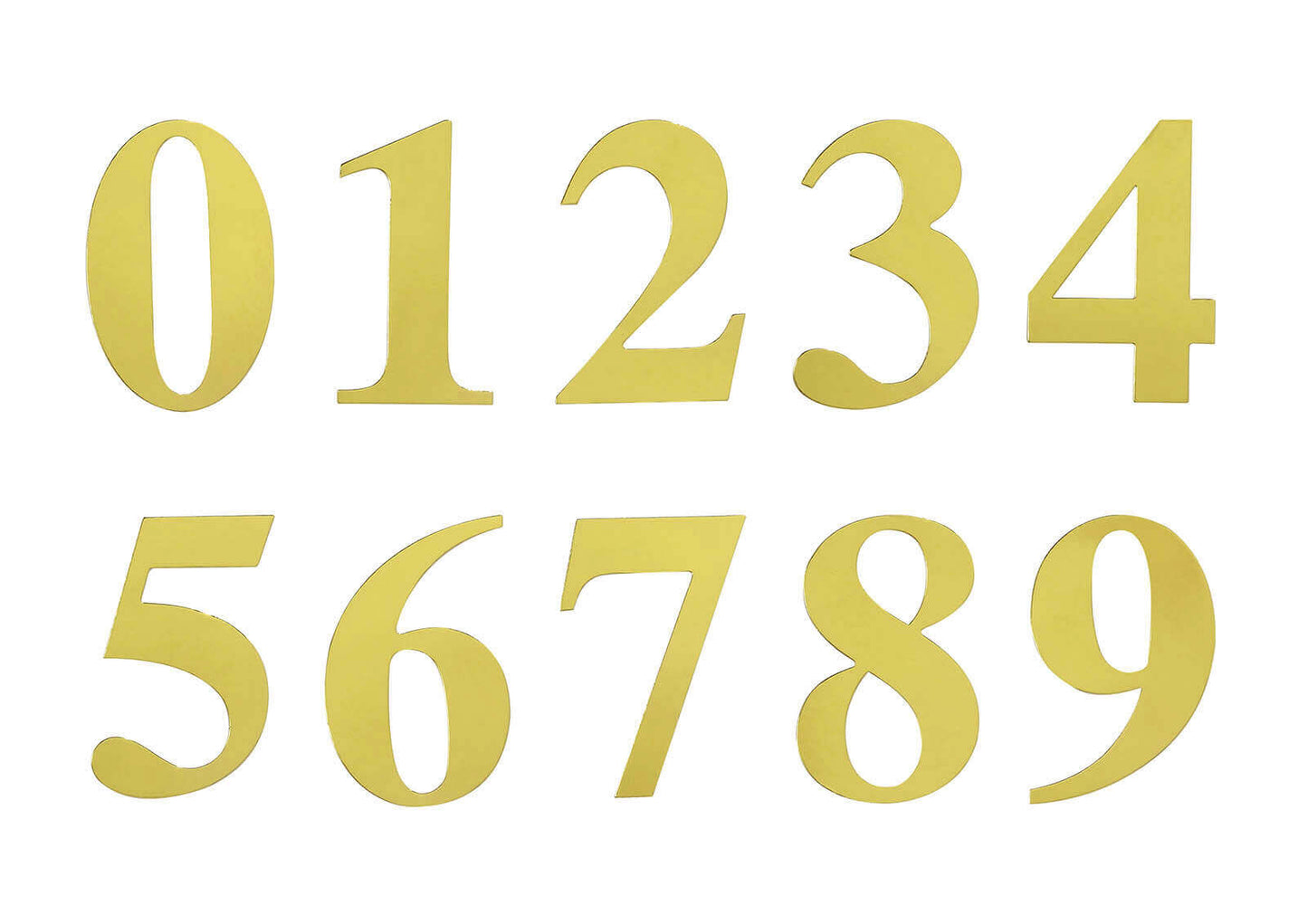 4-Pack Stickers Banner Custom 0-9 Number "9" Design Gold - Milestone Age and Date Stick-On Numbers 5"