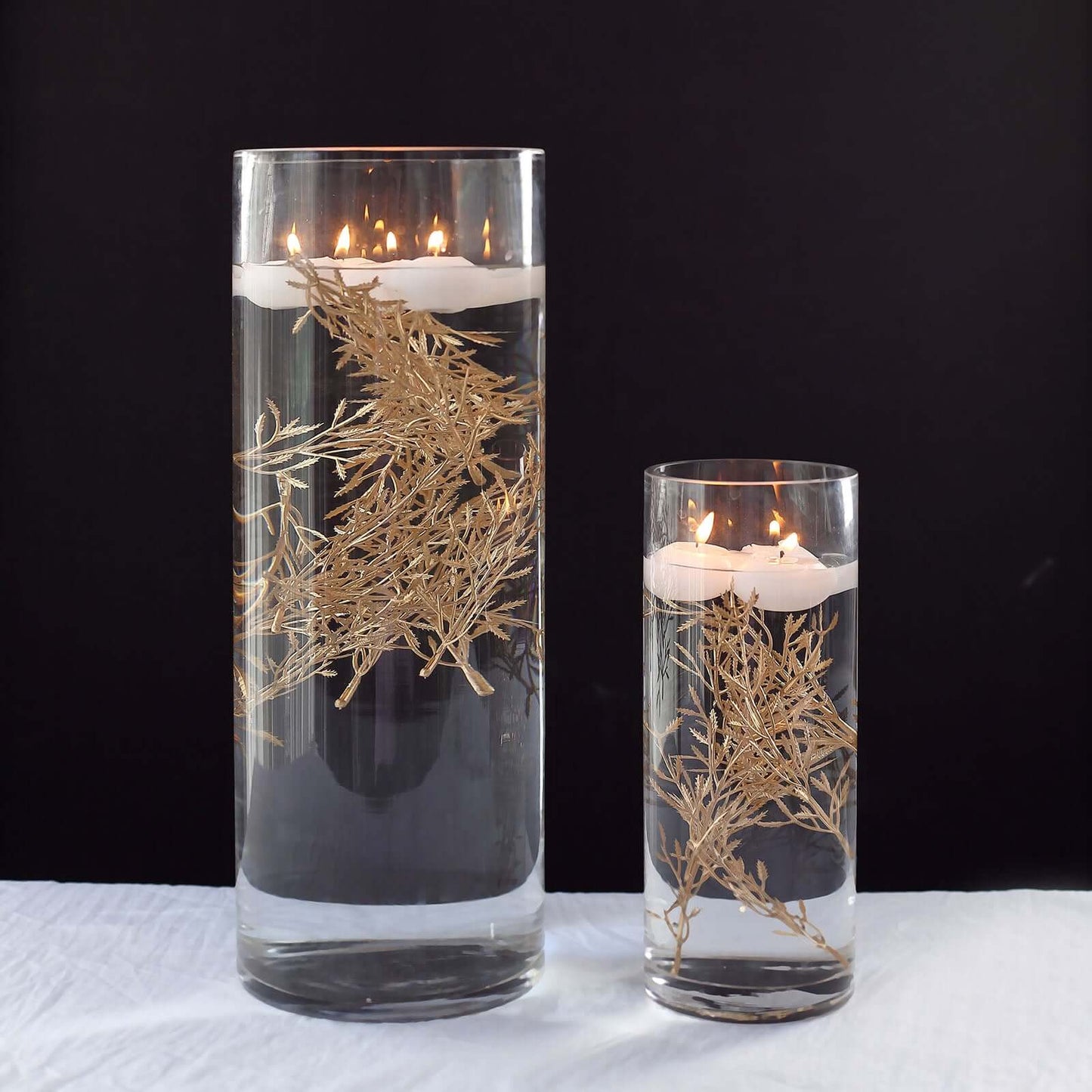 25-Pack Artificial Fern Leaf Branch Stems Metallic Gold - Versatile Faux Stems for Floral Bouquets Vase Displays & Event Decor 6"