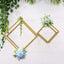 2-Pack Metal Flower Stands Gold Geometric Wedding Centerpieces Square Frame - Durable Display 12"