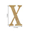 Decorative Rhinestone Alphabet "X" Letter Stickers, Glitter Adhesive Craft Letters Gold DIY Sparkle Embellishments 4"