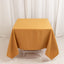 Premium Polyester Square Tablecloth 70"x70" Gold 220GSM Wrinkle-Resistant Table Cover for Stylish Gatherings