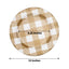10-Pack Disposable Paper Charger Plates â€“ Gold/White Buffalo Plaid 13" Round Table Chargers, 350 GSM Cardstock