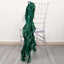 5 Pack Chiffon Satin Chair Sashes Hunter Emerald Green - Easy to Install Ruffled Curly Willow