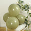 50 Pack Matte Pastel Olive Green Biodegradable Balloons 12", Round Eco-friendly Thick Latex Party Balloons