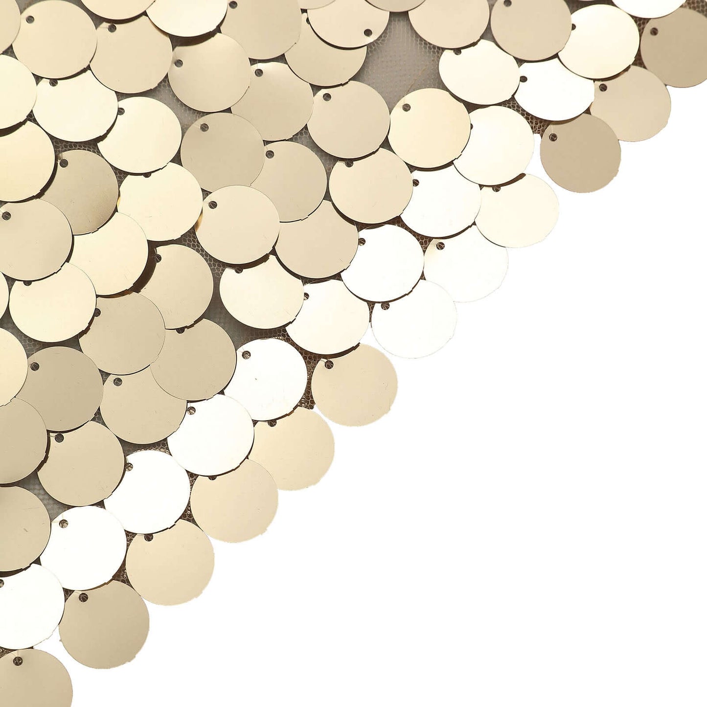 7ft Sparkly Champagne Double Sided Big Payette Sequin Chiara Backdrop Stand Cover For Fitted Round Top Wedding Arch