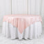 Taffeta 72"x72" Table Overlay Square Tablecloth Blush - Accordion Crinkle Table Cover