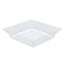 10-Pack Tapas Plates Sleek Square Design Clear - Plastic Disposable Plates for Parties 4"