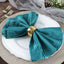 5 Pack Taffeta 20"x20" Napkins Peacock Teal - Accordion Crinkle Dinner Napkins