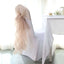 1 Set Chiffon Hoods Chair Sashes with Willow Ruffles Design Nude - Stylish Chair Bow Decor