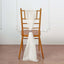 5 Pack Chiffon Chair Sashes Ivory - Soft & Lightweight Designer Chair Bows 22"x78"