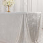 Premium Crushed Velvet 90"x132" Rectangle Tablecloth White - Reusable Soft & Graceful Seamless Table Cover