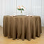 Polyester 120" Round Tablecloth Taupe - Seamless Wrinkle-Resistant Table Cover