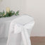 5 Pack Taffeta 6"x106" Chair Sashes White Accordion Crinkle Texture - Stylish Decor for Weddings & Gatherings