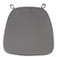 Chiavari Chair Cushion with 1.5" Thick Memory Foam and Ties Charcoal Gray - Stylish Removable Cover for Comfort