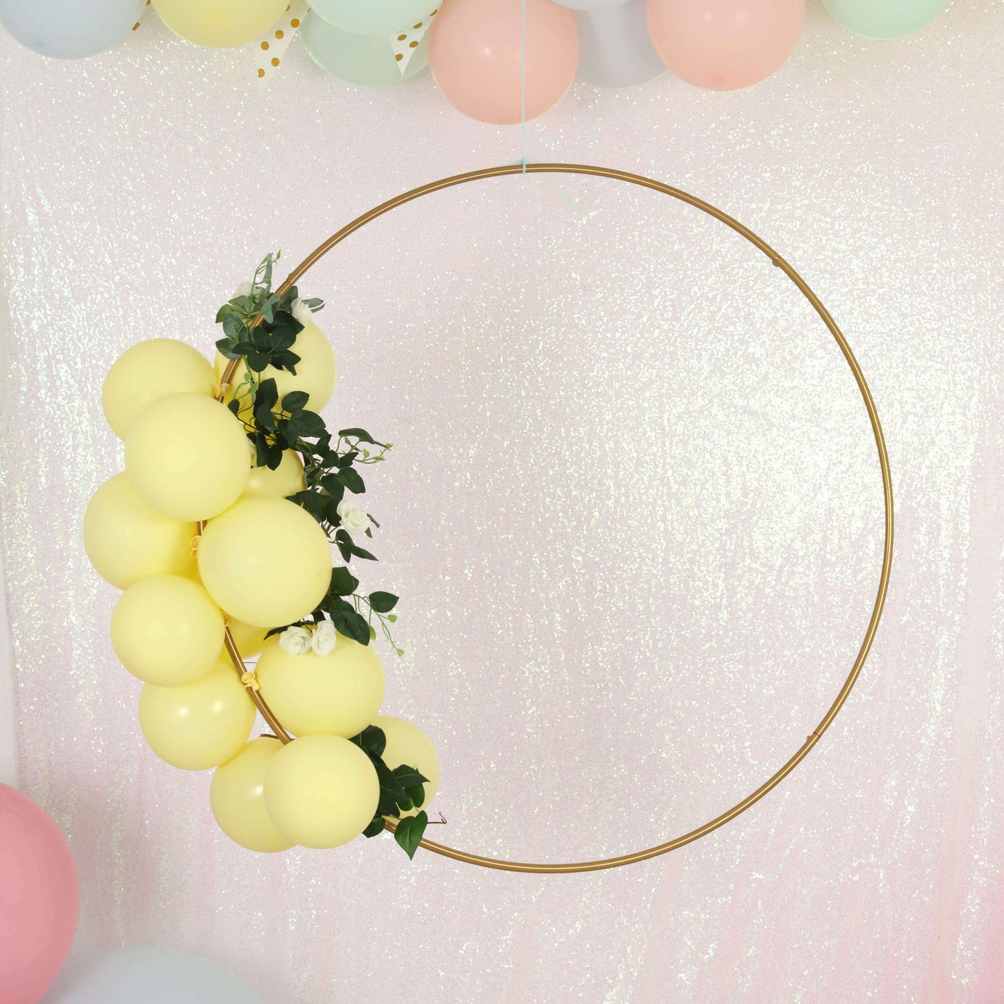 32" Gold Heavy Duty Metal Hoop Wreath, Floral Hoop