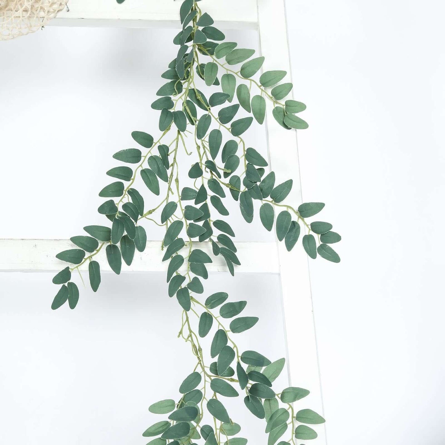2 Pack 6ft Green Artificial Honey Locust Leaf Garland, Flexible Vine