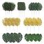 28 Pack Green And Gold Silk Tropical Monstera Palm Leaves, Assorted Artificial Jungle Theme Branches