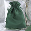 12 Pack 6"x9" Hunter Emerald Green Satin Wedding Party Favor Bags, Drawstring Pouch Gift Bags