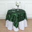 Taffeta 54"x54" Table Overlay Square Tablecloth Green 3D Leaf Petal Table Cover
