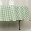 Polyester 90" Round Tablecloth White/Sage Green - Checkered Buffalo Plaid Table Cover