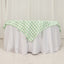 Polyester 70"x70" Table Overlay Square Tablecloth White/Sage Green - Checkered Buffalo Plaid Table Topper