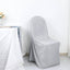 10 Pack Polyester Chair Cover for Banquet Chairs Silver - Stain-Resistant Reusable Slip-On Slipcover