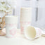 24 Pack Disposable Paper Cups in White Pink Damask Floral Pattern, Elegant Party Cups - 9oz