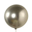 5 Pack Metallic Chrome Silver Biodegradable Balloons, 36" Large Round Eco-friendly Thickened Latex Party Balloons