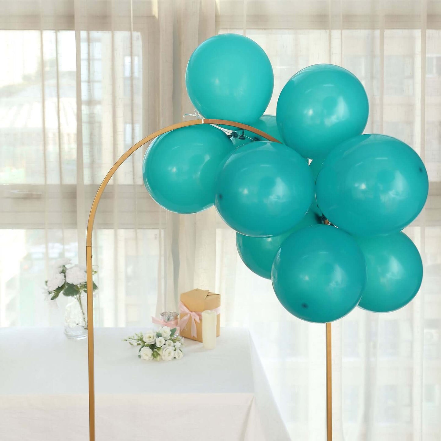 25 Pack 12" Matte Pastel Peacock Teal Helium Air Latex Party Balloons