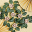 24 Roses 2" Champagne Artificial Foam Flowers With Stem Wire and Leaves