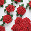 24 Roses 5" Red Artificial Foam Flowers With Stem Wire and Leaves