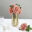 24 Roses 5" Dusty Rose Artificial Foam Flowers With Stem Wire and Leaves