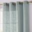 2 Pack Handmade Dusty Blue Faux Linen Curtains 52"x84", Curtain Panels With Chrome Grommets