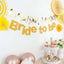 3.5ft Gold Glittered Bride To Be Paper Hanging Bridal Shower Garland Banner, Bachelorette Party Banner
