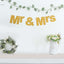 3ft Gold Glittered Mr and Mrs Paper Hanging Wedding Anniversary Banner, Party Garland Banner