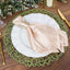 6-Pack Table Placemats Woven Fiber Design Olive Green Round - Disposable Mats for Dining and Events 15"