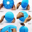 Set of 8 Mixed Blue White Hanging Paper Lanterns, Decorative Round Chinese Sky Lanterns, Assorted Sizes - 6",8",10",14"