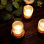 6-Pack Amber Gold Glass Votive Tealight Holders - Stylish Primrose Design for Weddings & DÃ©cor