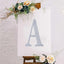 Decorative Rhinestone Alphabet "A" Letter Stickers, Glitter Adhesive Craft Letters Silver DIY Sparkle Embellishments 8"