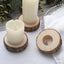 4 Pack 3" Rustic Natural Birch Wood Farmhouse Napkin Rings, Boho Napkin Holder Wood Slices