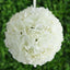 4 Pack 7" Cream Artificial Silk Hydrangea Kissing Flower Balls