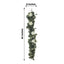42" Green Artificial Eucalyptus Leaf, Ranunculus Flower Garland Vine