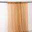 5ftx32ft Gold Chiffon Curtain Panel, Durable Flame Resistant Backdrop Ceiling Drapery With Rod Pocket